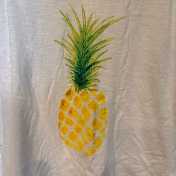 Old Navy Pineapple Relaxed Racerback Tank White Small - Picture 4 of 8